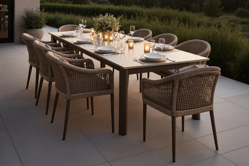 220cm Bordeaux Rectangular Dining Table