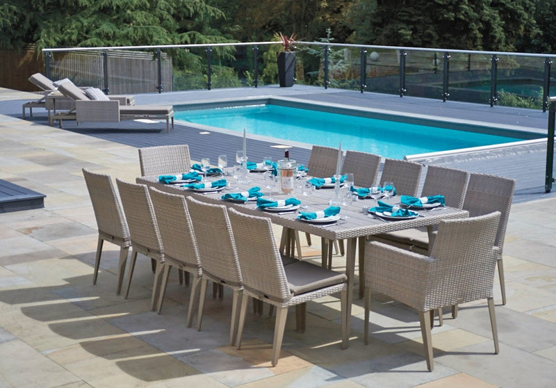 240cm Hampstead Stone Rectangular Dining Table
