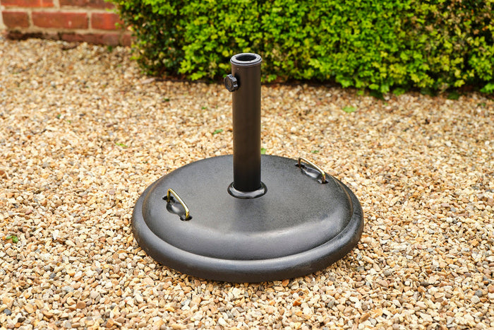 25kg Round Concrete Parasol base - Black