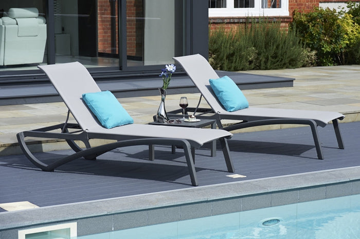 Paris Volcano/Grey Sun Lounger