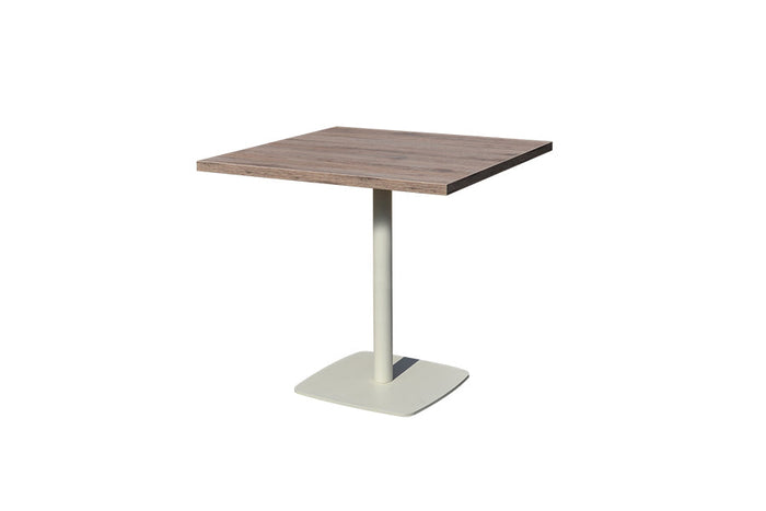 80cm Paris Cream/Wood Effect Square Pedestal Table