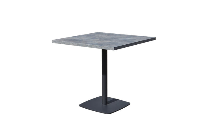 80cm Paris Black/Smoke Grey Square Pedestal Table
