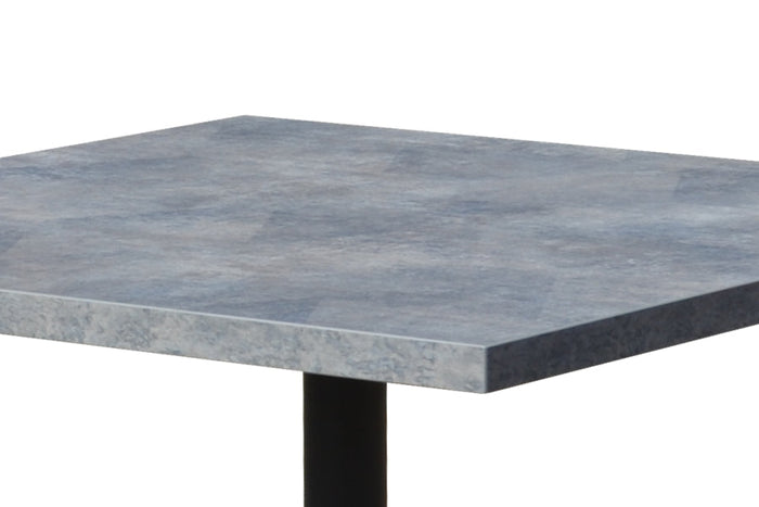 80cm Paris Black/Smoke Grey Square Pedestal Table