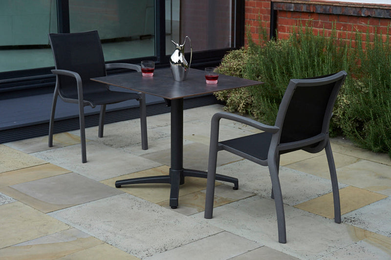 80cm Paris Anthracite Square Folding Table