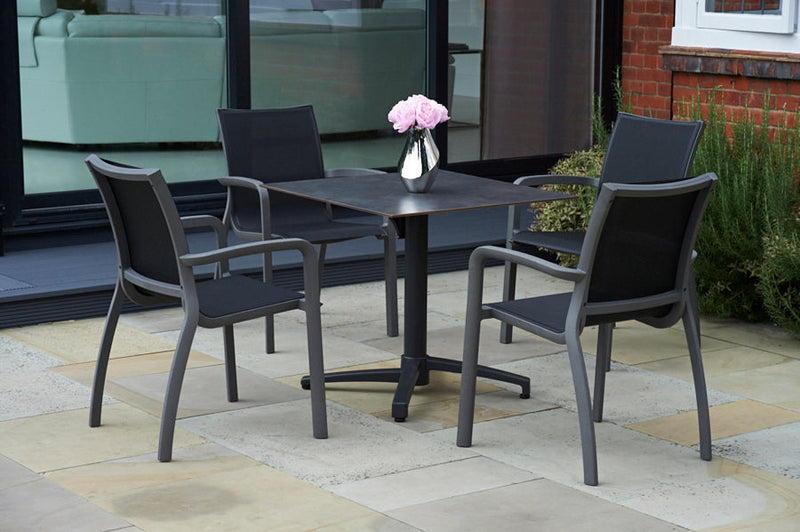 80cm Paris Anthracite Square Folding Table