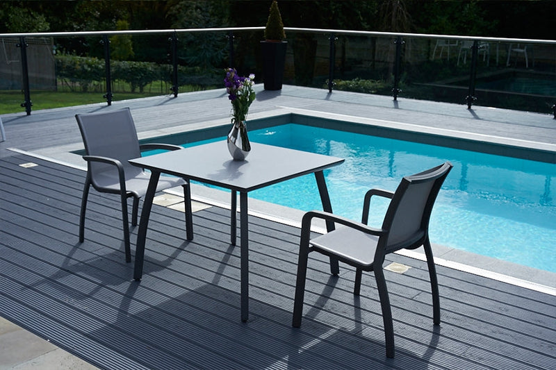 90cm Paris Volcano/Grey Square Dining Table