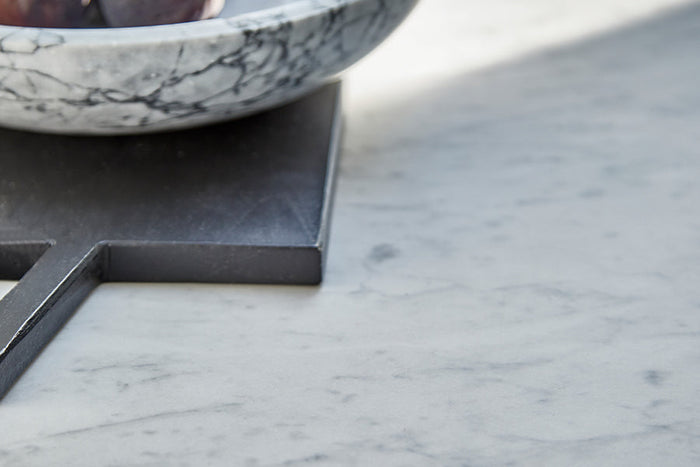158cm Henley Porcelain Marble & Aluminium Oval Dining Table