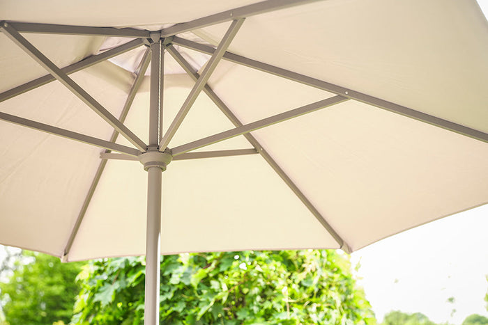 2.5m Deluxe Round Aluminium Parasol - Grey