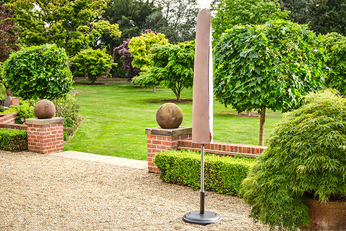 2.5m Deluxe Round Aluminium Parasol - Almond
