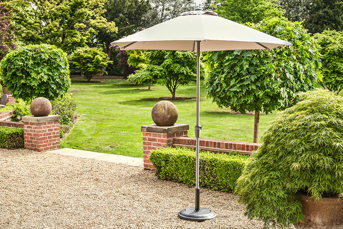 2.5m Deluxe Round Aluminium Parasol - Grey