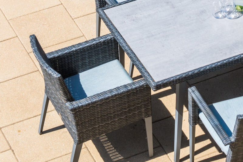 90cm Hampstead Grey Square Dining Table