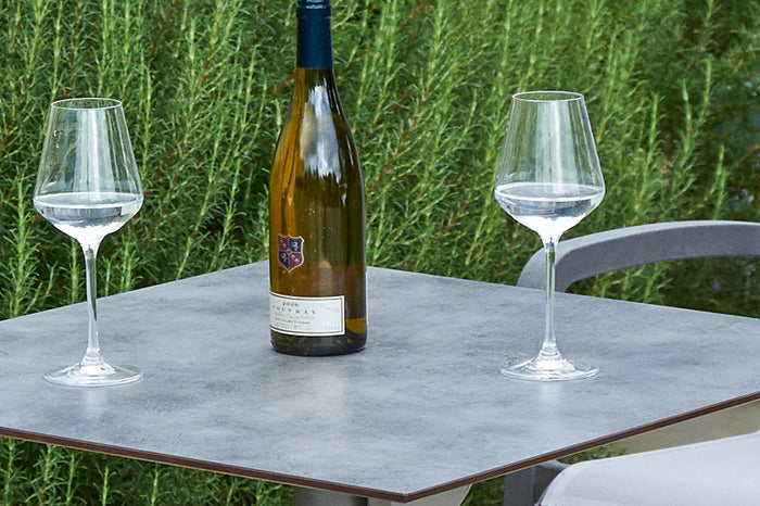 80cm Paris Silver Square Folding Table