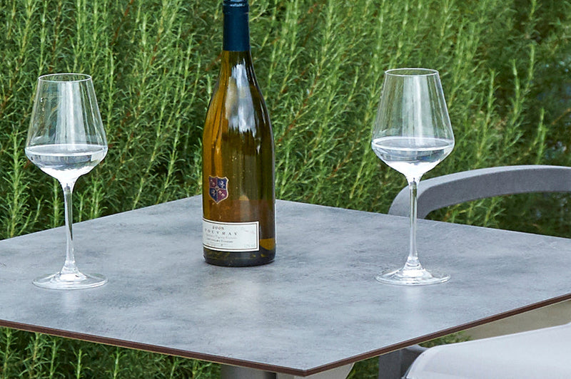 80cm Paris Silver Square Folding Table