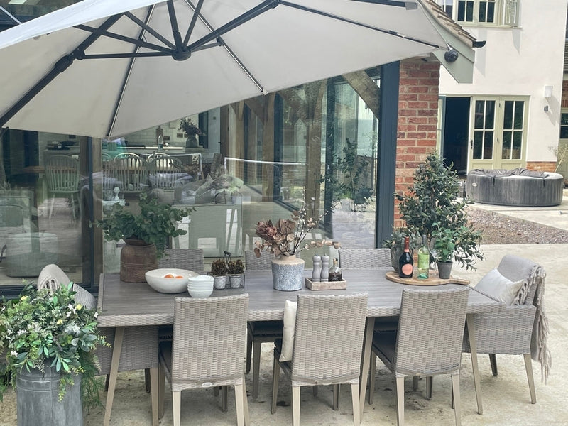240cm Hampstead Stone Rectangular Dining Table