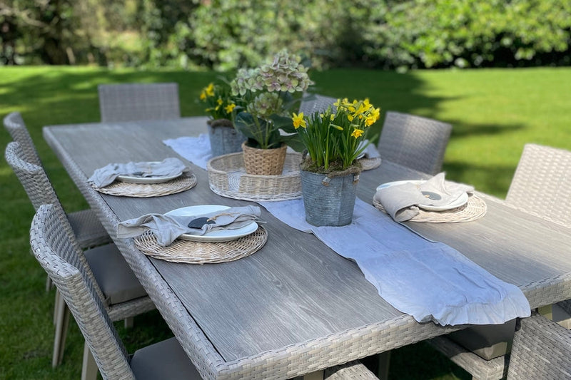 240cm Hampstead Stone Rectangular Dining Table