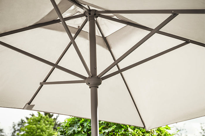3.2m x 2.1m Deluxe Rectangular Aluminium Parasol - Grey