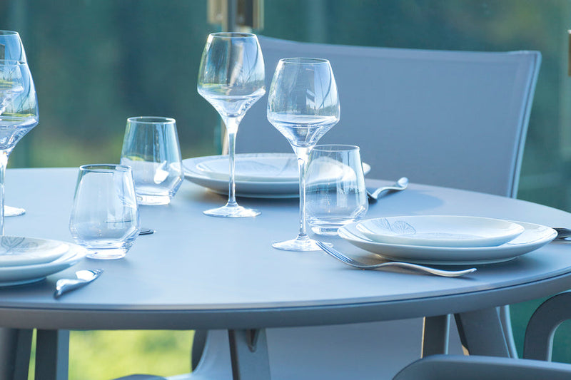 120cm Paris Volcano/Grey Round Dining Table