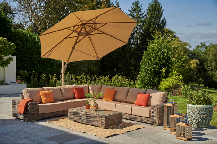 Siesta 3.5m Cantilever Parasol - Almond