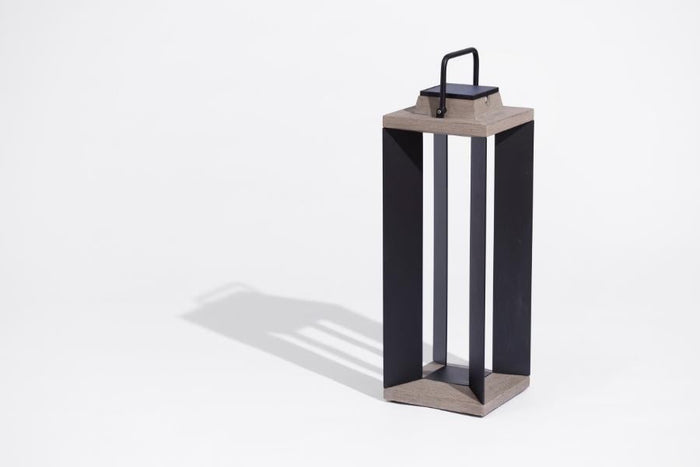 Myrtle Weathered Teak Solar Lantern