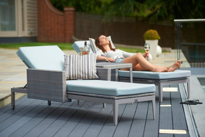 54cm Hampstead Grey Square Side Table